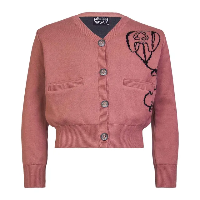 Infantium Victoria Kite Cardigan Kinderstrickjacke rosa Bio-Baumwolle