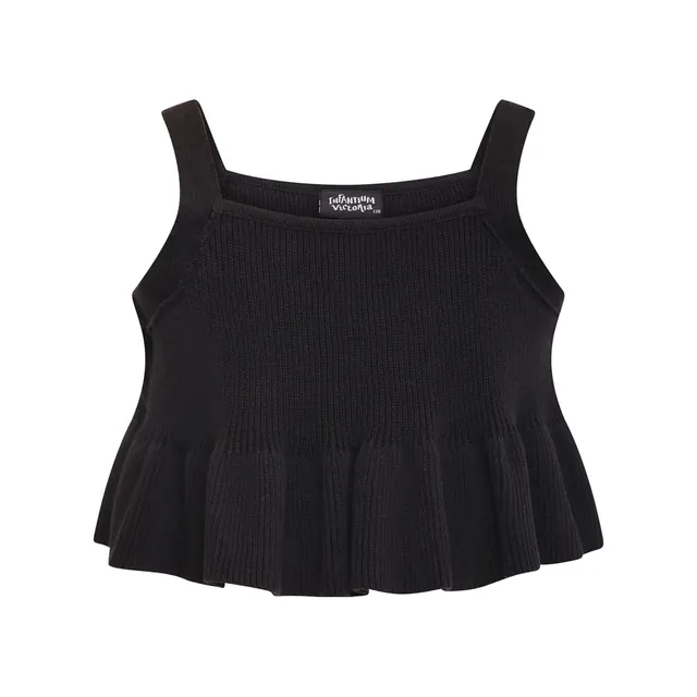 Infantium Victoria Kids Crop Tops Top Schwarz Bio-Baumwolle