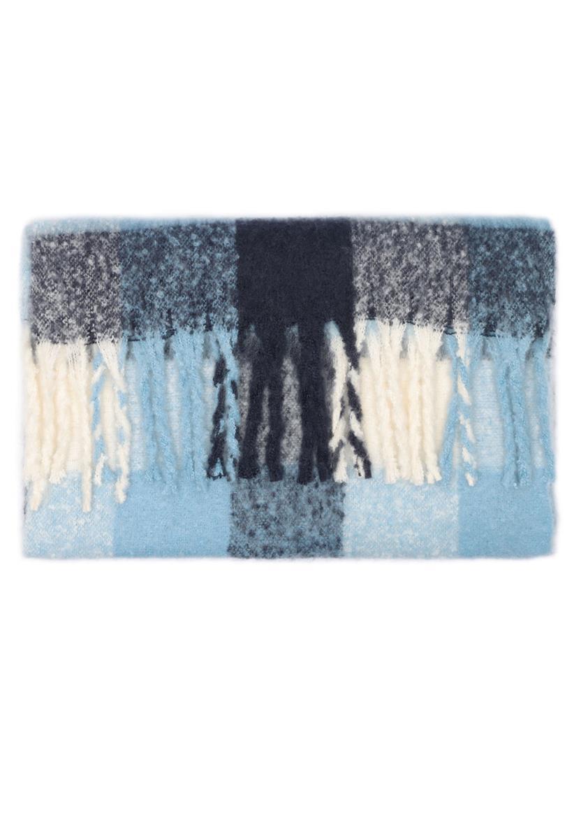 marlowe nature Checked Scarf Karoschal blue check One size