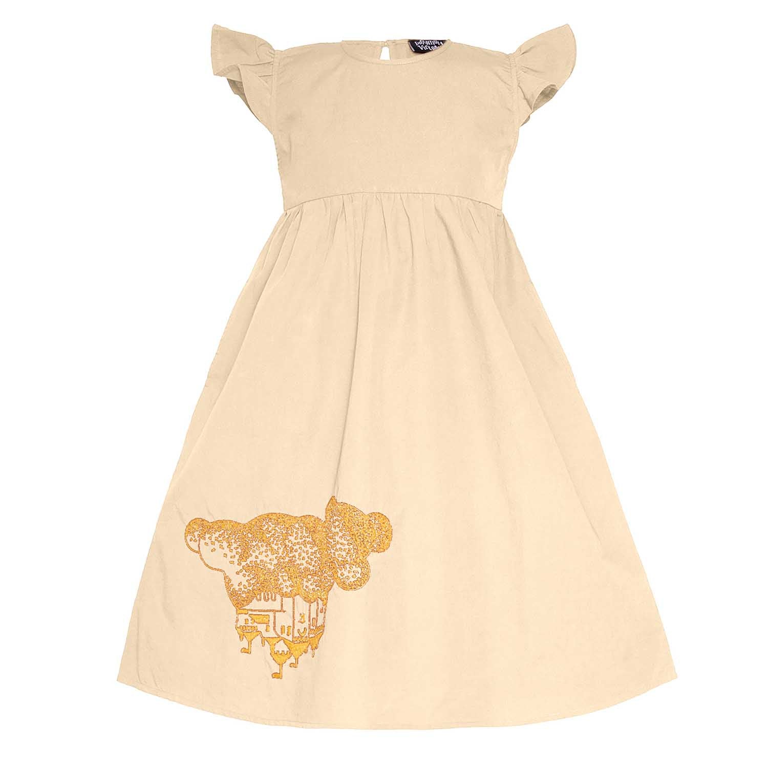 Infantium Victoria Golden Castle Kleid Beige Gr. 116