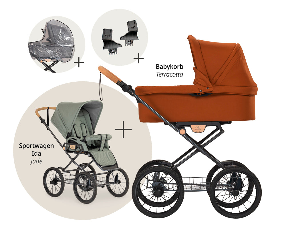 Naturkind Ida Kinderwagen Set Siebenschläfer/Panther Sale