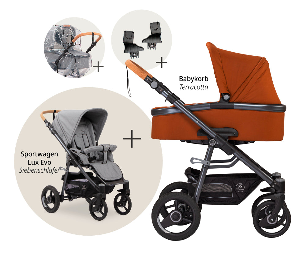 Naturkind Lux Evo Set Kinderwagen Siebenschläfer Sale