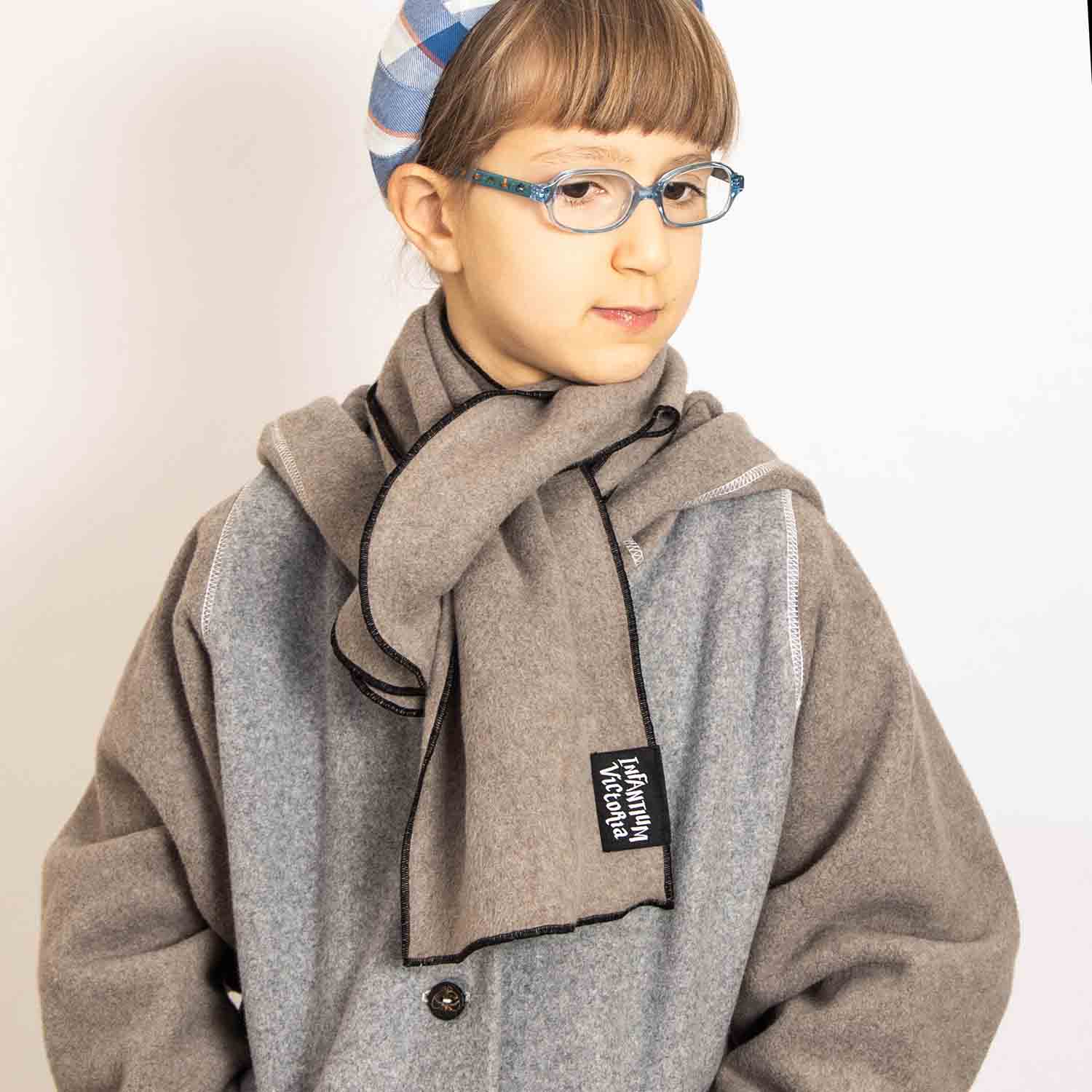 Infantium Victoria Grey Fleece Hoodie grau Bio-Baumwolle Kapuze