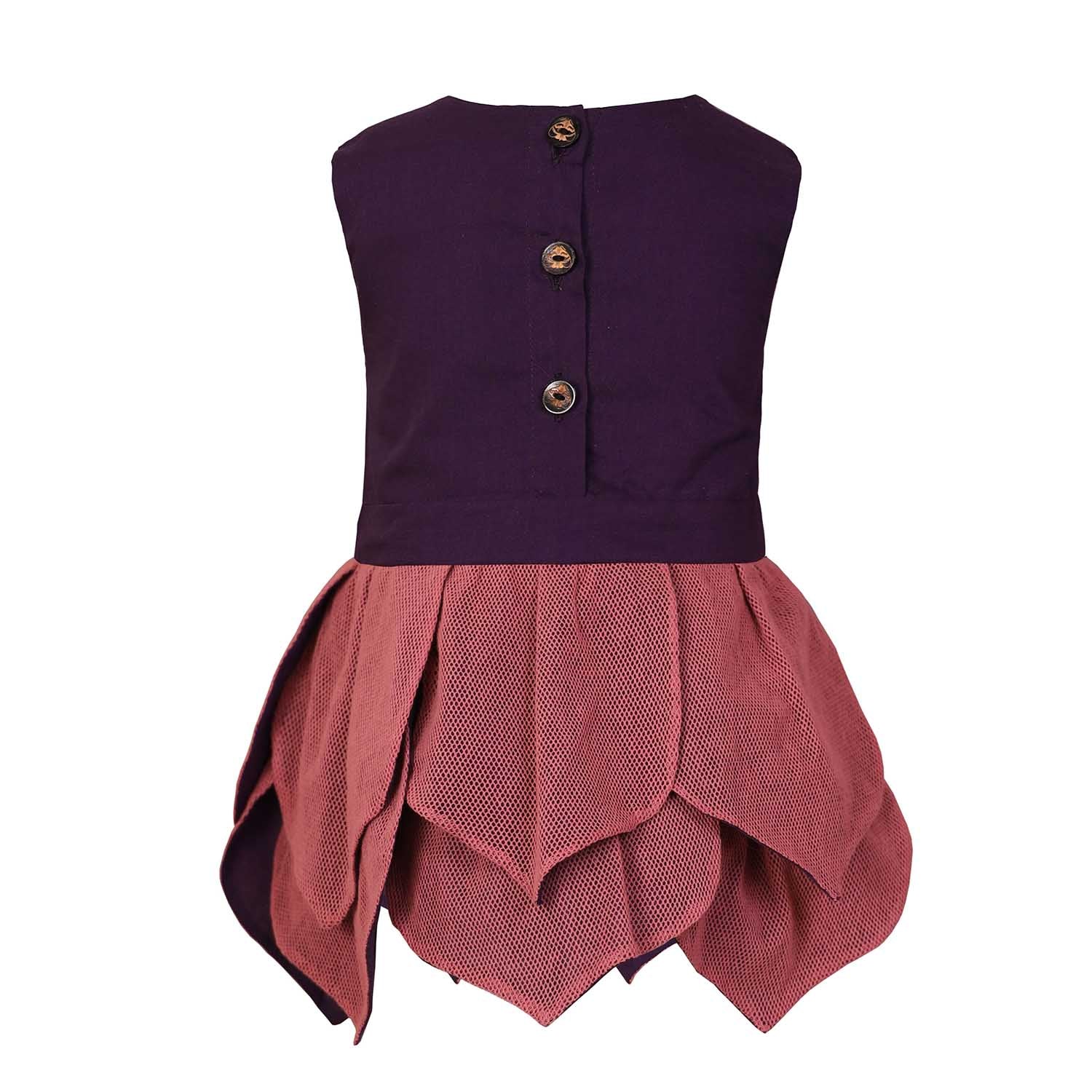 Infantium Victoria Babykleid Lila Blütenblätter Baumwolle