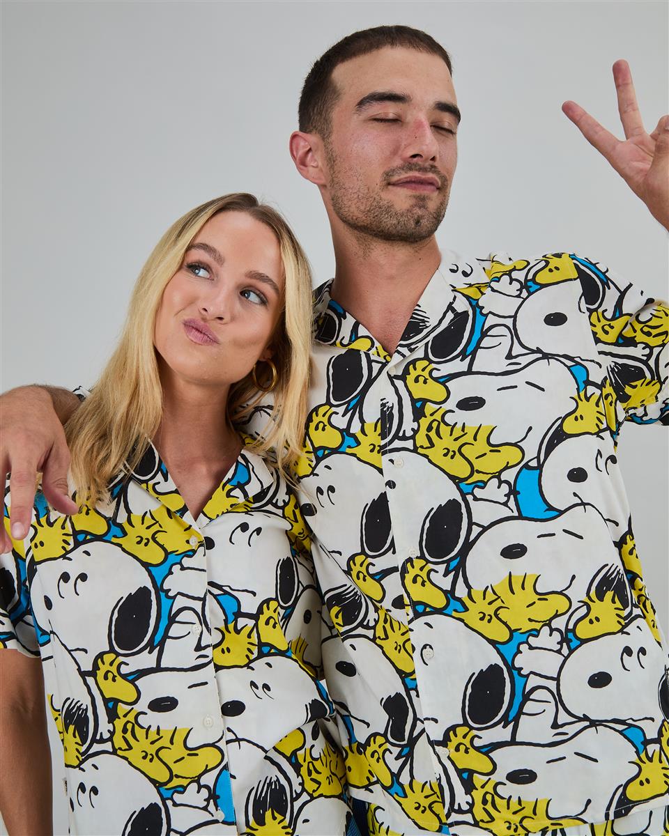 marlowe nature Peanuts Freehugs Aloha Bluse weiß