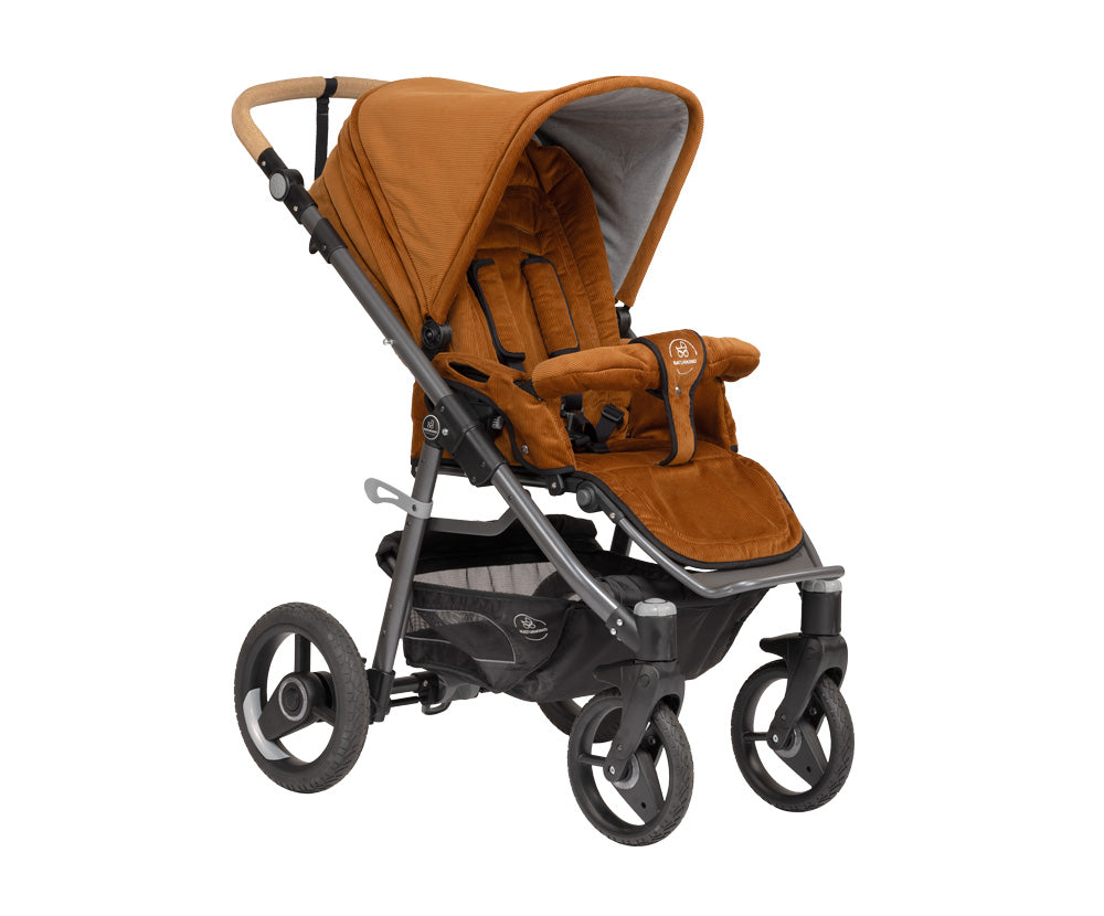 Naturkind Lux Evo Kinderwagen Cord Cognac Gefedert