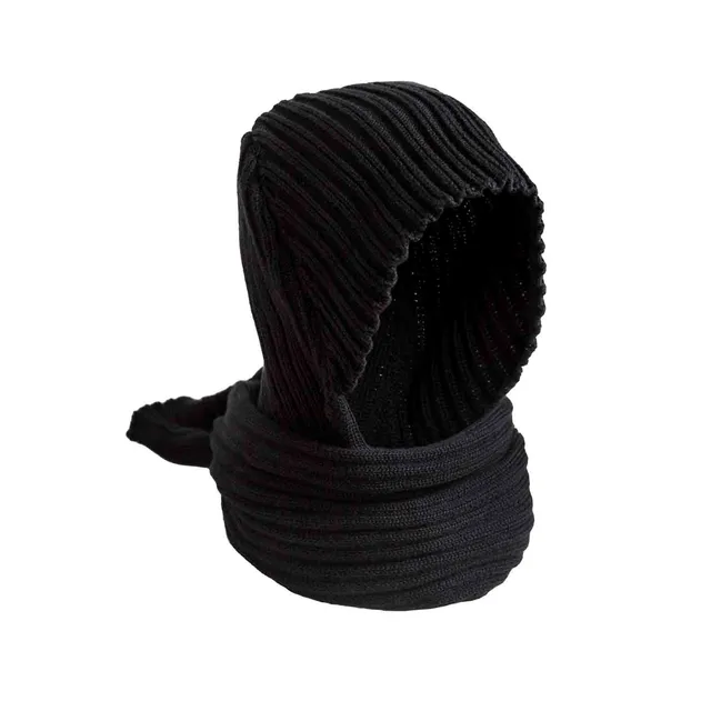 Infantium Victoria Hat-Scarf Mütze schwarz M Baumwolle