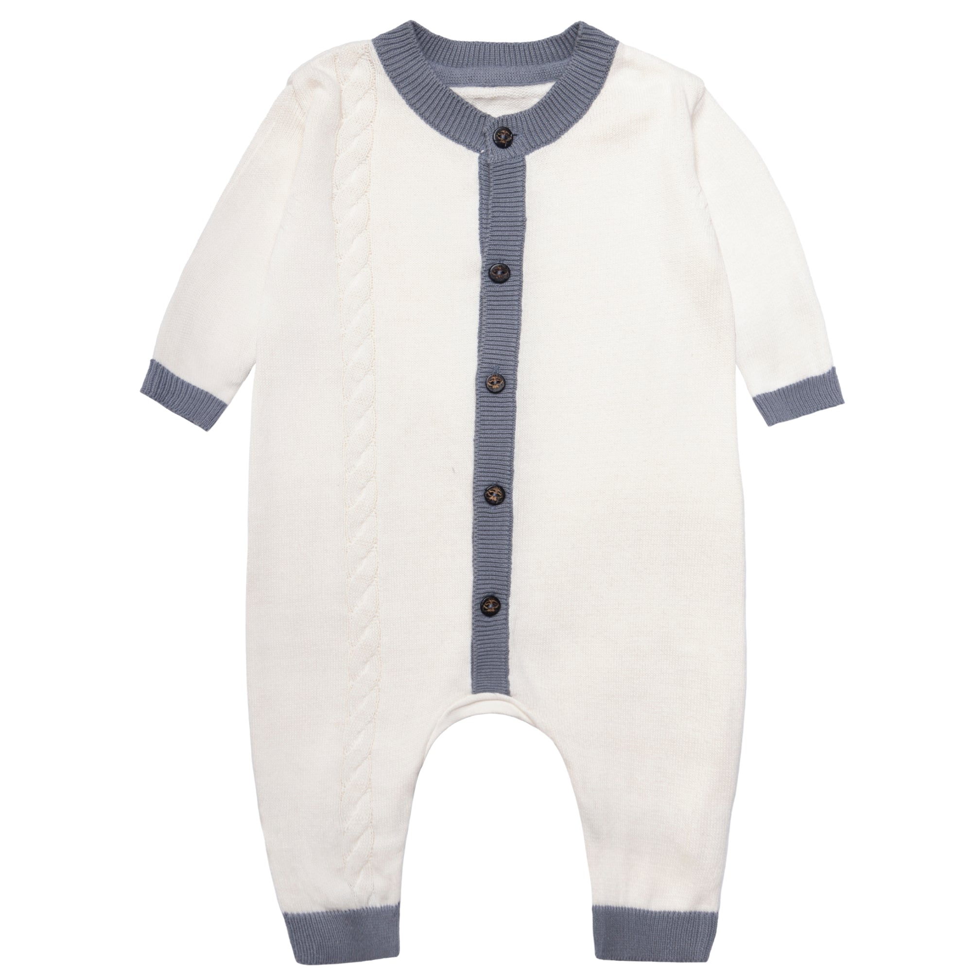 Infantium Victoria Romper Baby Gr.56 Off-White Bio-Baumwolle