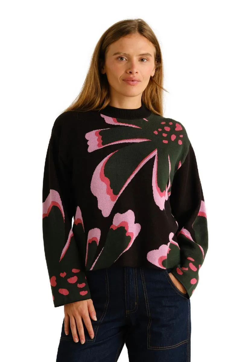 Dedicated Limhamn Big Bloom Pullover multi color Bio