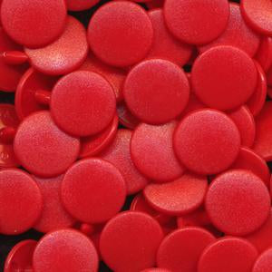 Kam Snaps Plastic Snaps B38 Druckknöpfe Rot Matt 50 Sets