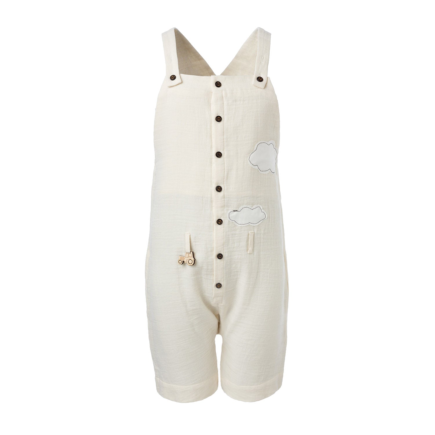 Infantium Victoria Farmer Latzhose ecru Baumwolle Gr 92