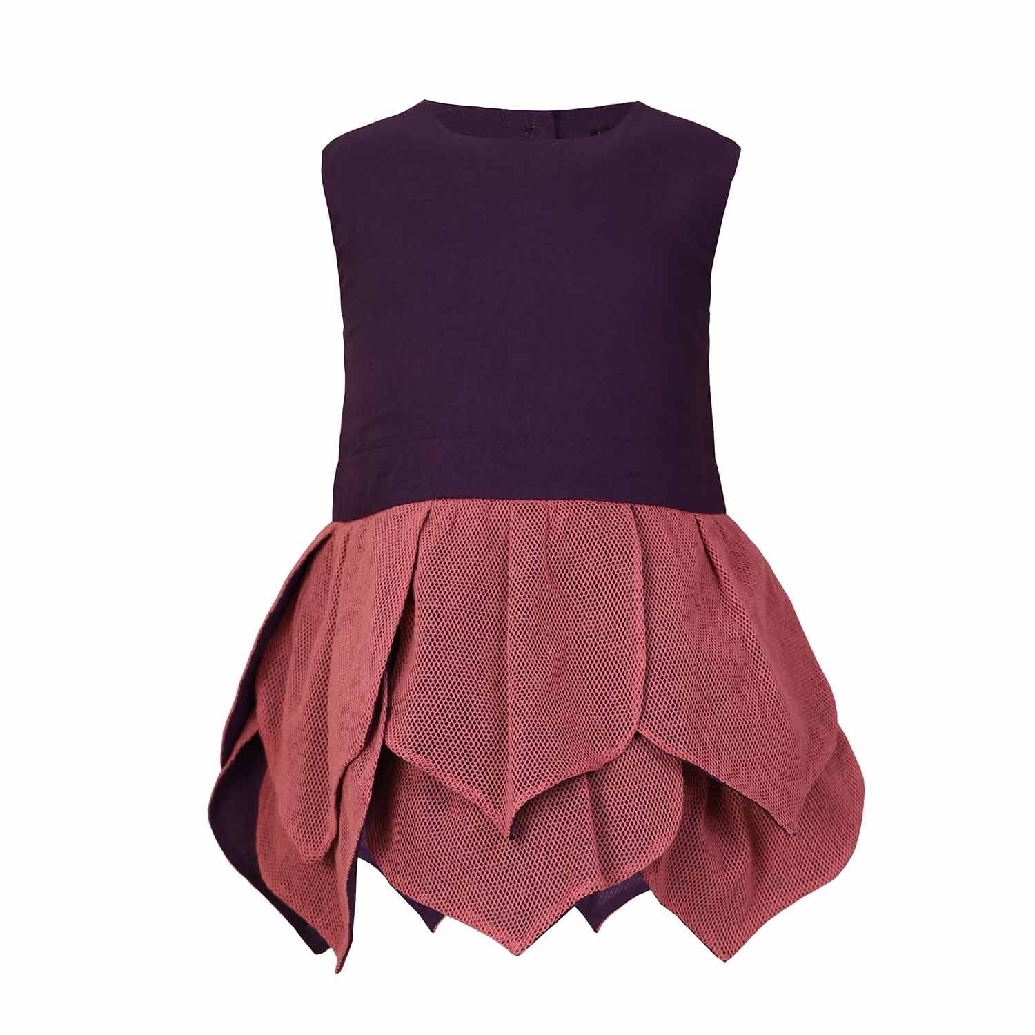 Infantium Victoria Babykleid Lila Blütenblätter Baumwolle