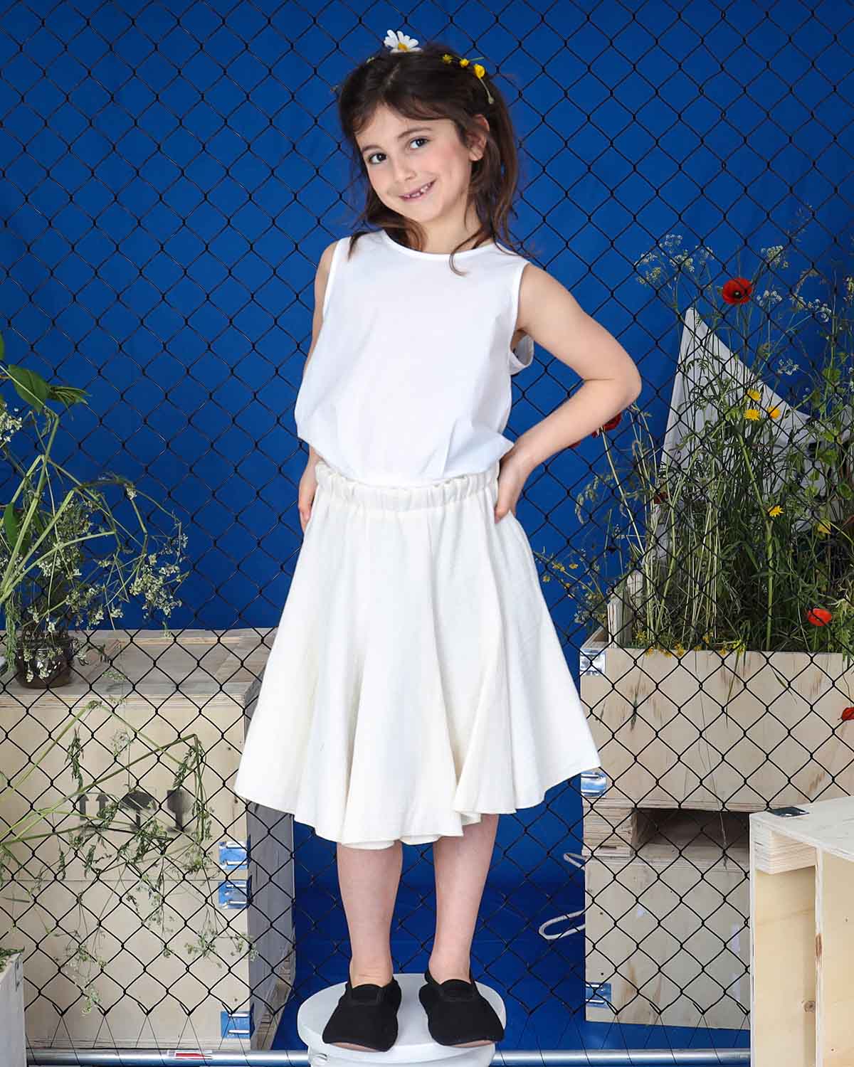 Infantium Victoria White Tank Top weiß Häkel Baumwolle