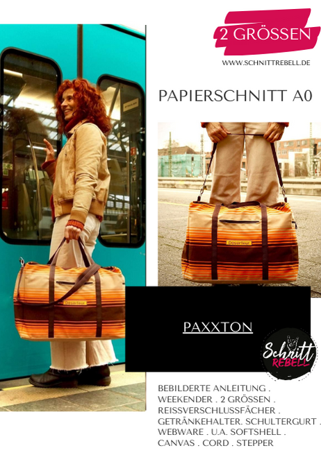 Schnittrebell Paxxton Weekender Tasche Schnittmuster 2 Größen