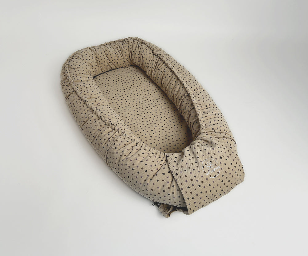 Naturkind Babynestchen Babynest hellgrau Bio-Baumwolle Set