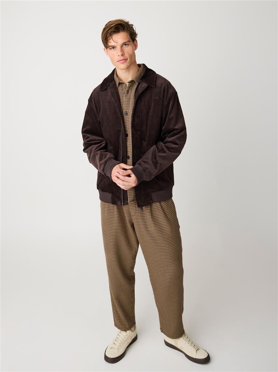 marlowe nature Loose Houndtooth Overshirt dark brown M