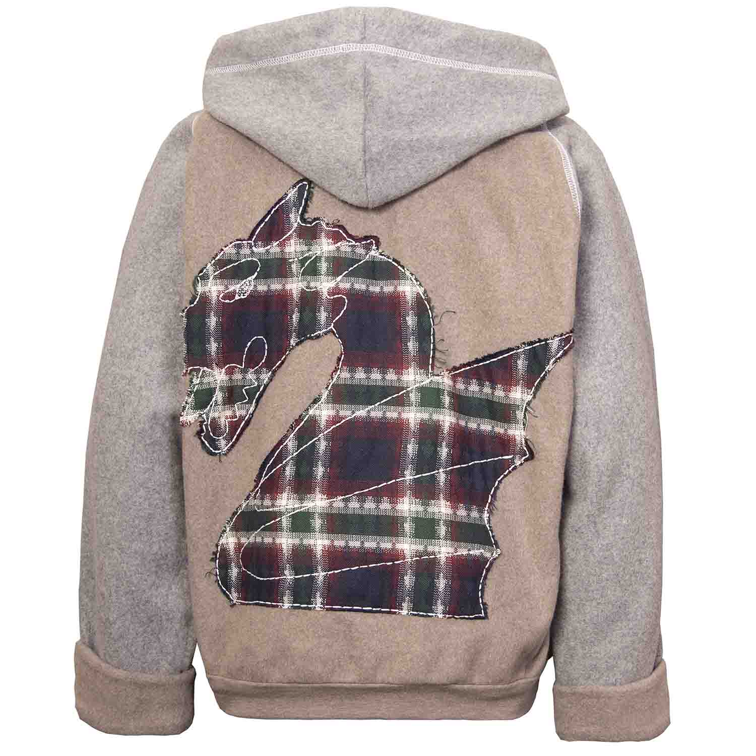 Infantium Victoria Fleece Hoodie beige Drache 128 Baumwolle