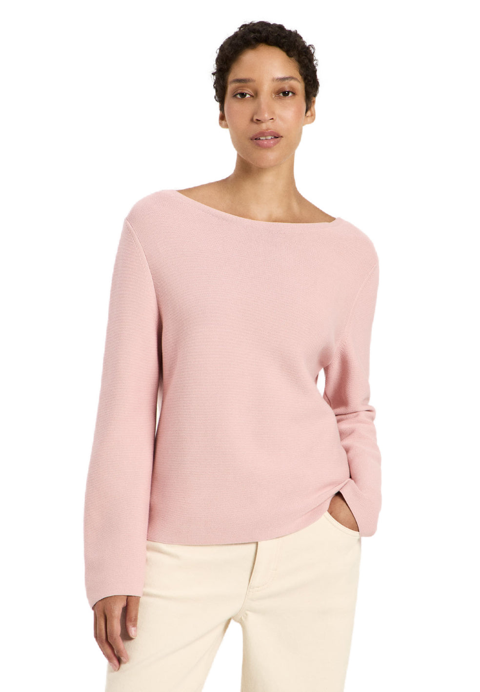 Marlowe Nature U-Boot Pullover Bio-Baumwolle rose