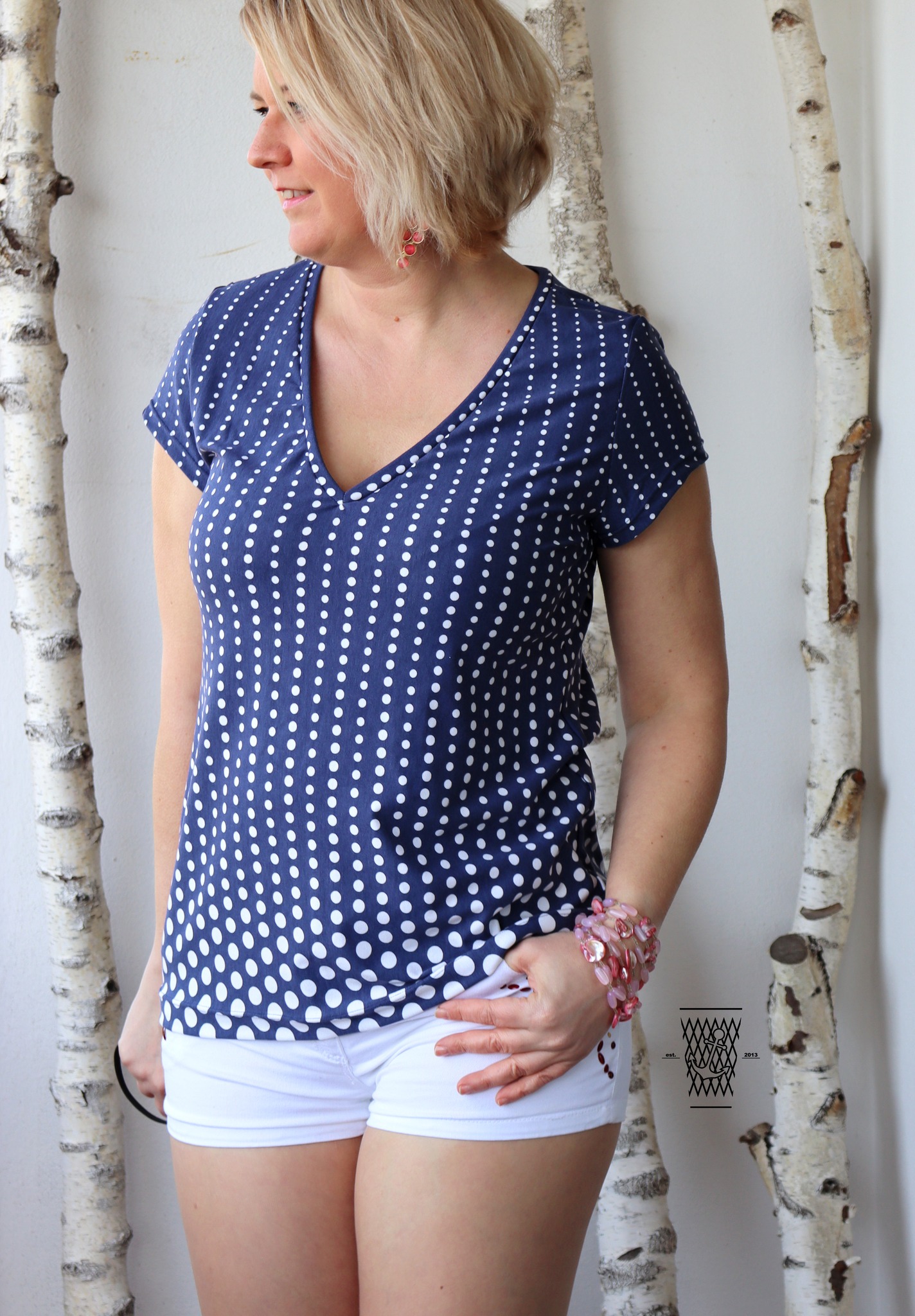 Schnittrebell Lio Shirt Schnittmuster Gr.34-54 V-Ausschnitt