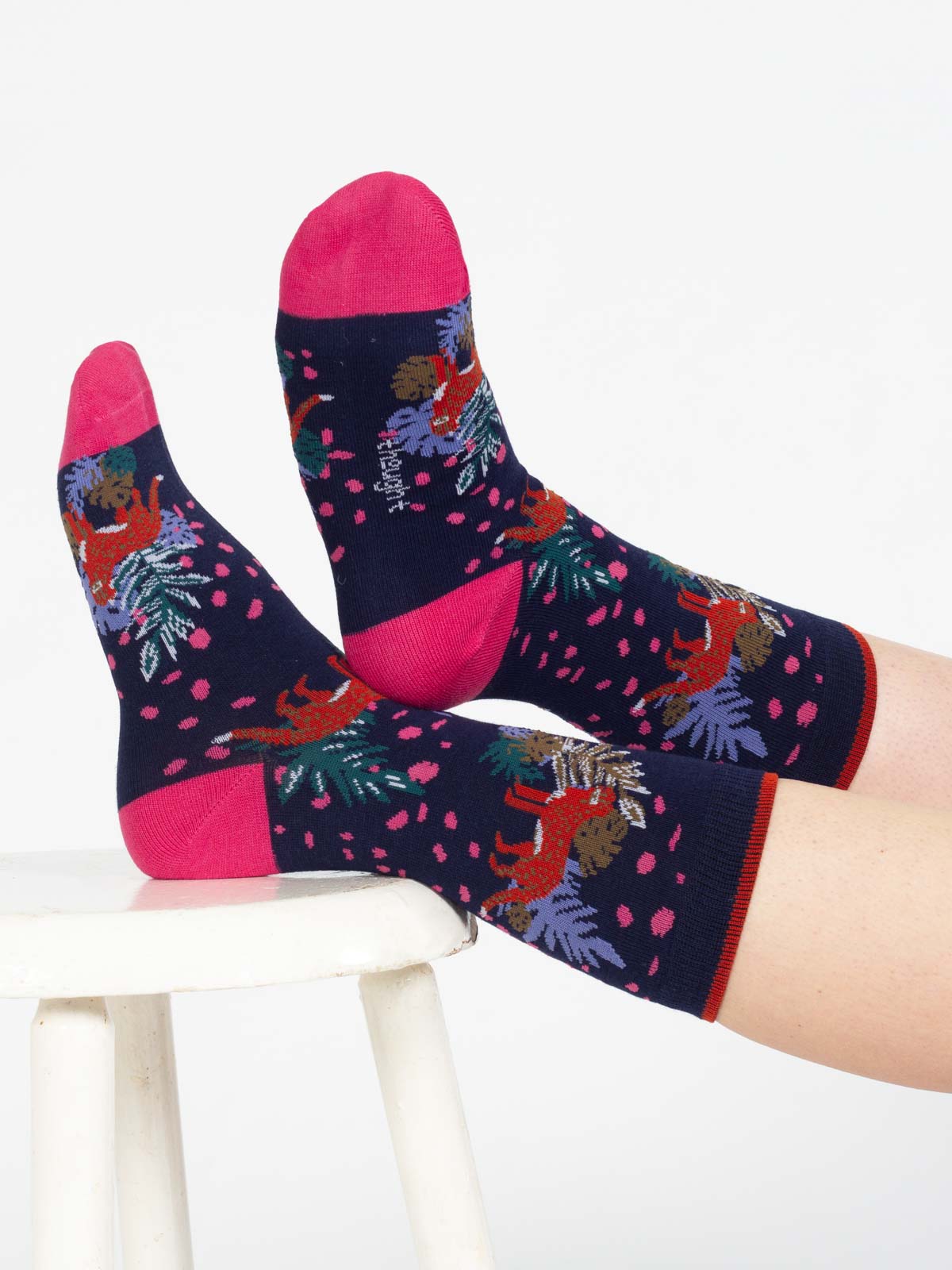 marlowe nature Socken Tropical Animal Crew Socken leopard blue 37-41