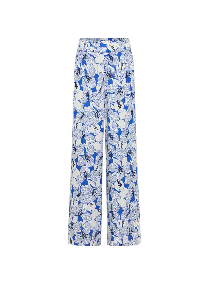 marlowe nature Hose Weites Bein Print Hose bloom lapis Lyocell