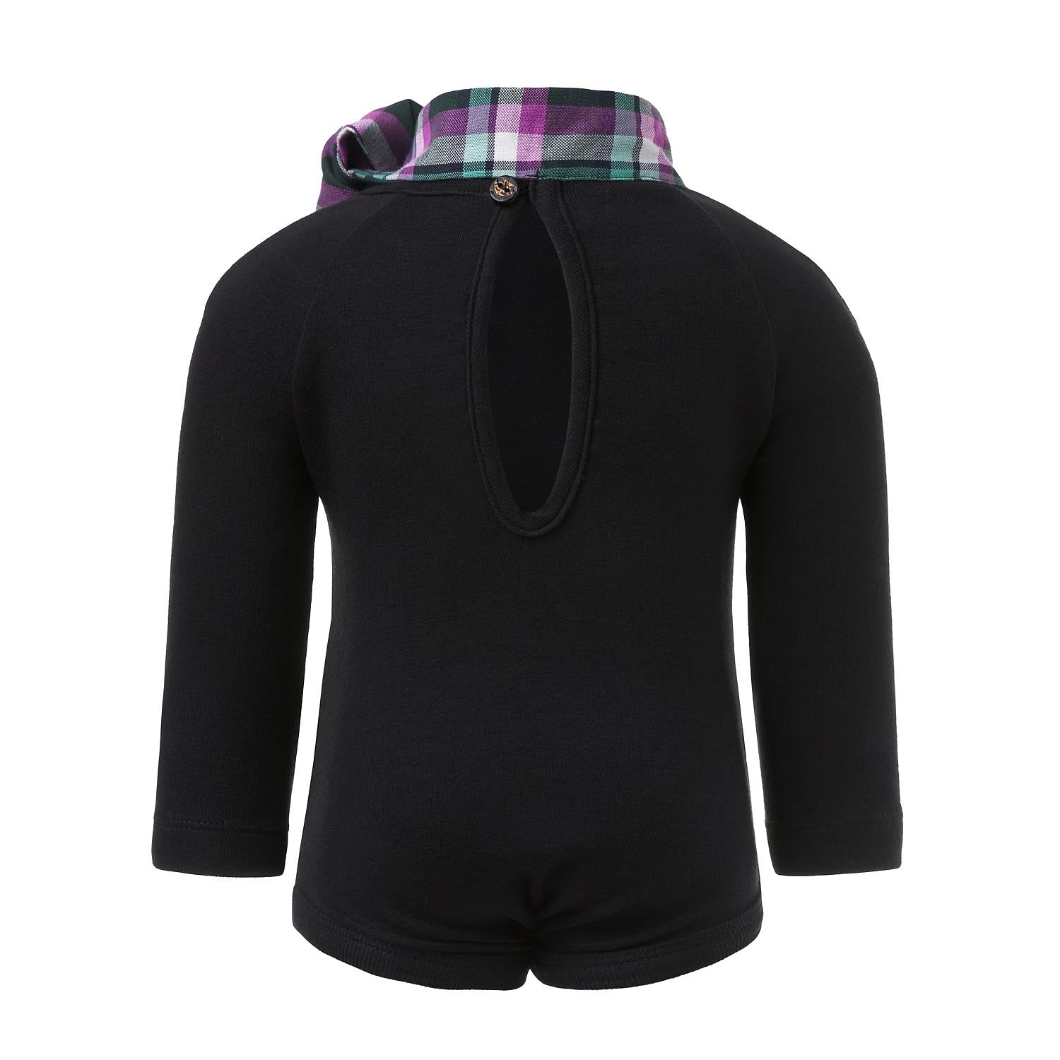 Infantium Victoria Fliege Body Babybody Schwarz Baumwolle