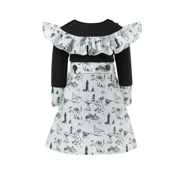 Infantium Victoria Vintage Frill Dress Mädchenkleid Mint Bio-Baumwolle