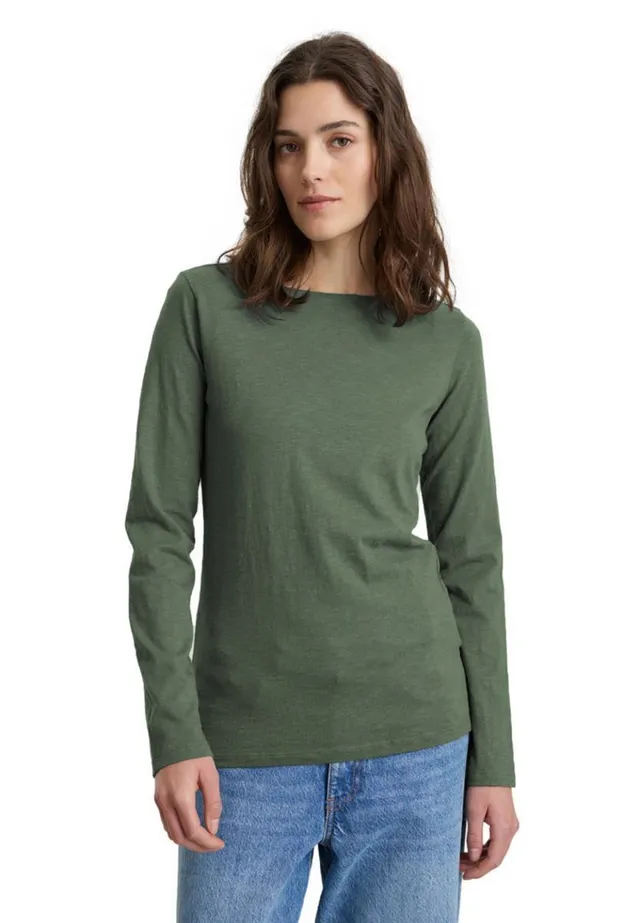 marlowe nature Iris Longsleeve dark khaki Bio-Baumwolle
