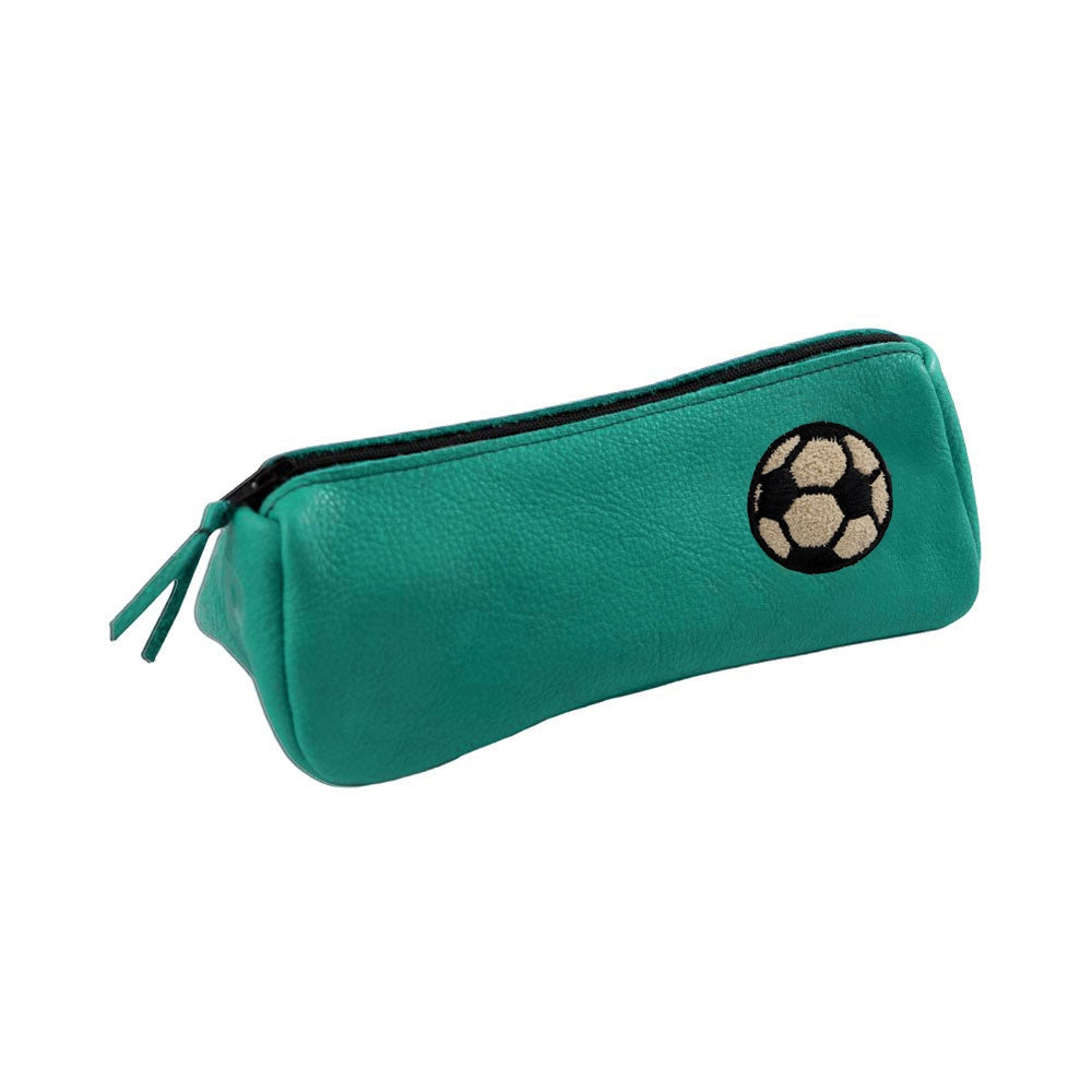 Pantolinos Federtasche Fußball Federmäppchen Leder Waikiki