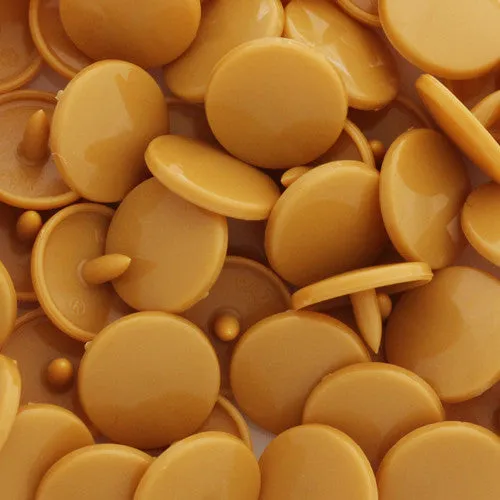 Kam Snaps Plastic Snaps D307 Druckknöpfe Butterscotch 50 Sets glänzend