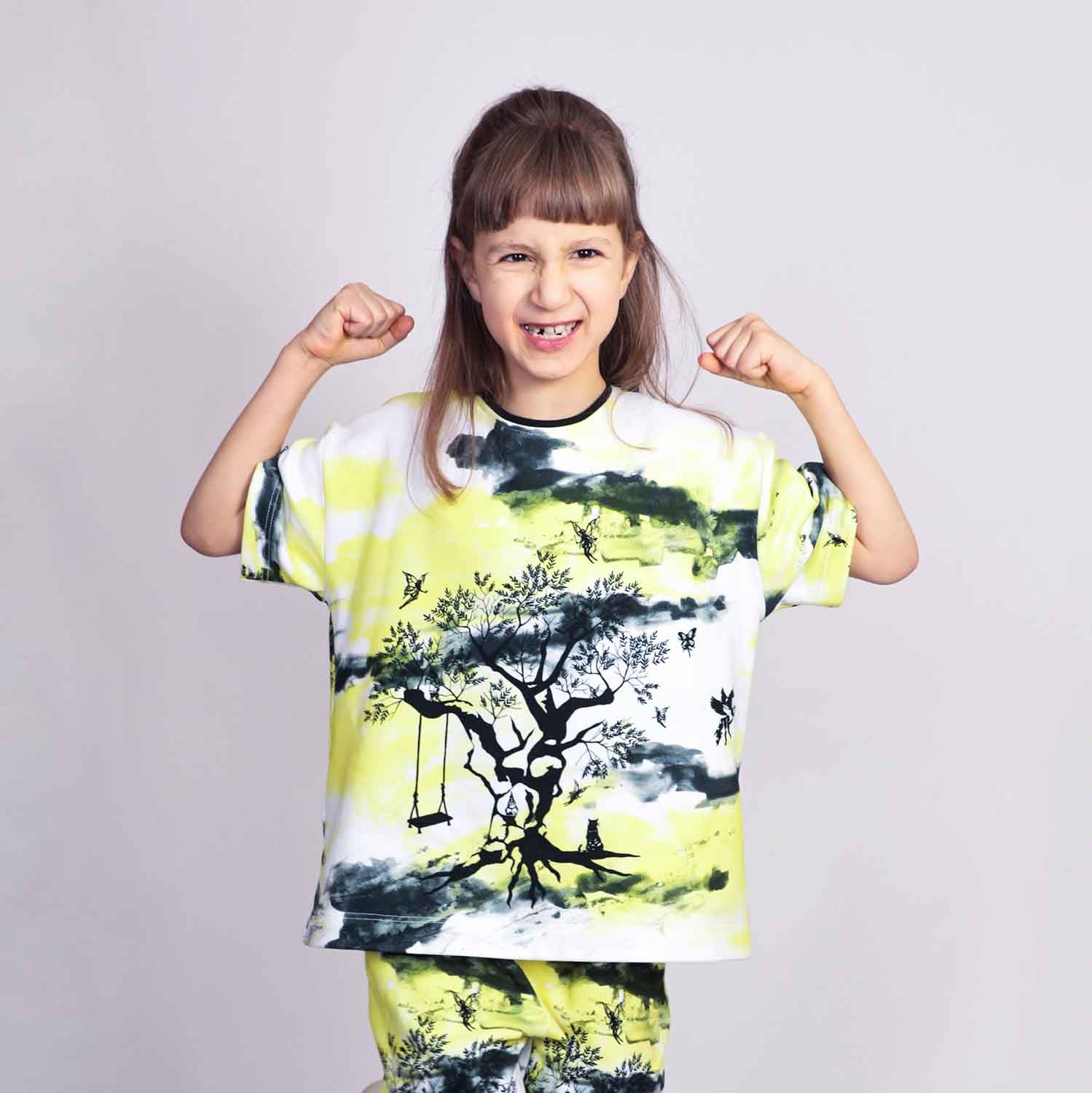 Infantium Victoria T-Shirt Kinder Print schwarz Baumwolle