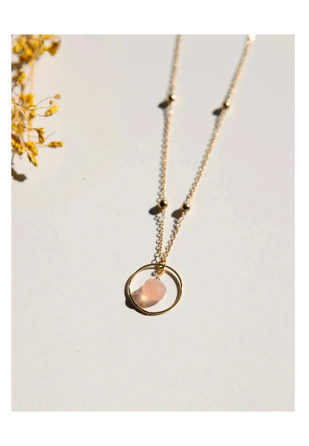 marlowe nature Gold Circle Kette creme-new life Edelstahl nickelfrei
