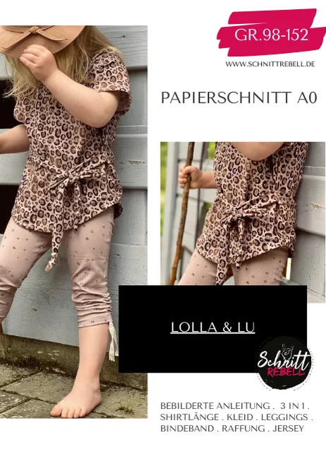 Schnittrebell Lolla & Lu Shirt Kleid Leggings Gr.98-152 3in1