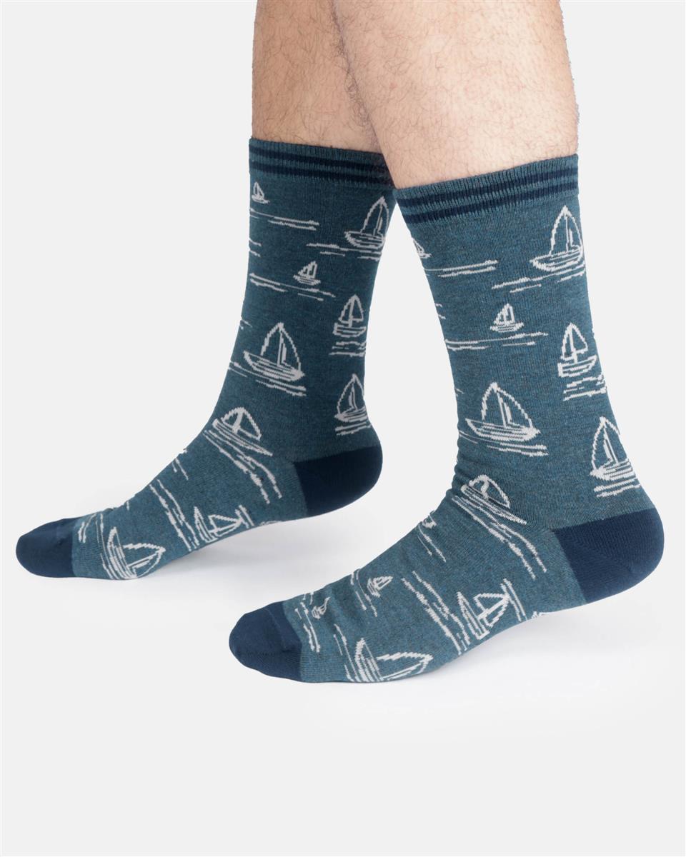 marlowe nature Boating Bamboo Socks Socken lake blue marl 41-47