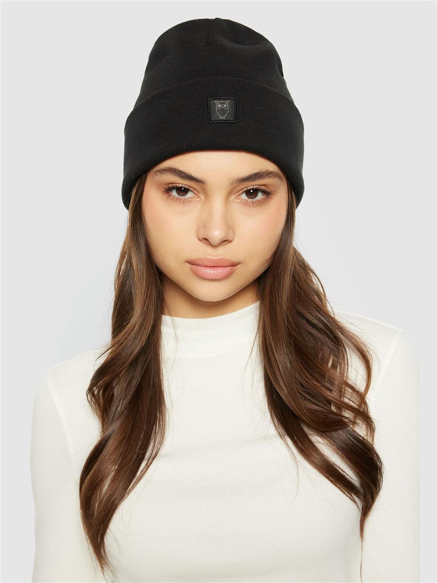 marlowe nature Knitted Rib Beanie Mütze dark olive Bio