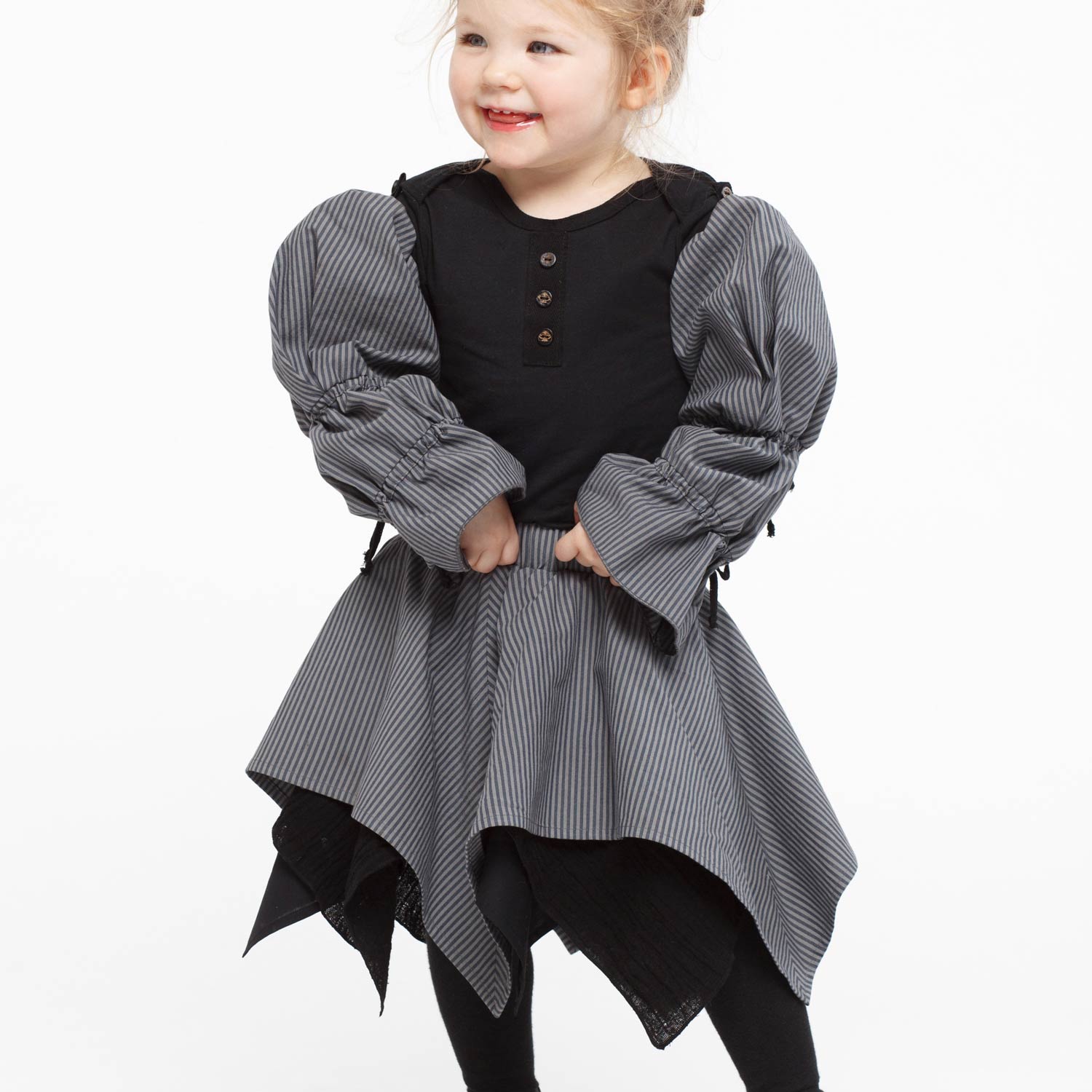 Infantium Victoria Babyrock 80 grau Streifen Baumwolle