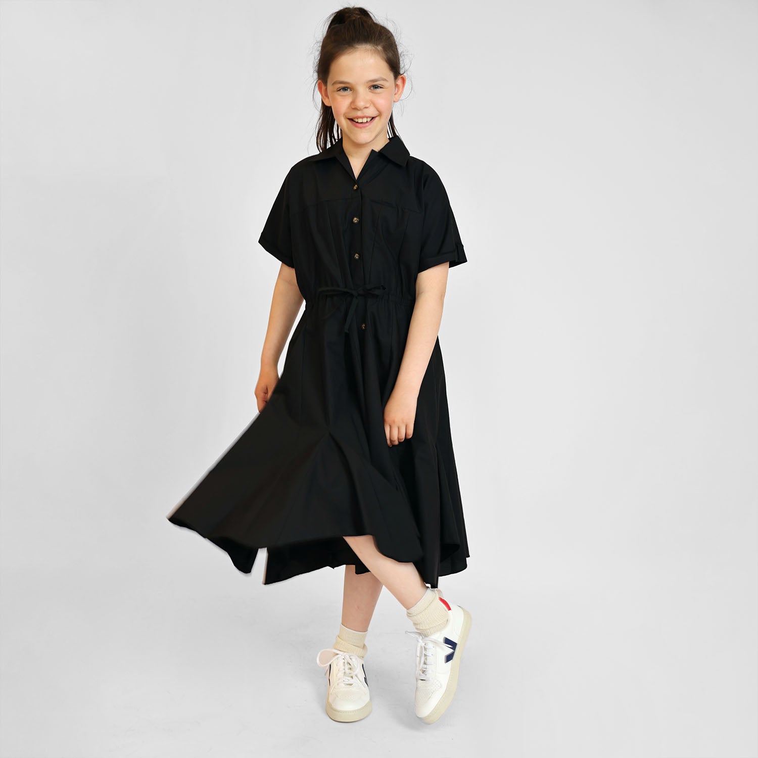 Infantium Victoria Zero Waste Black Shirt Dress Kleid Bio