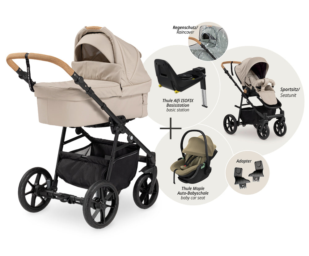Naturkind Mads Set 4in1 Kinderwagen Creme