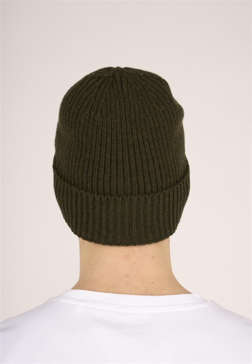 Marlowe Nature Organic Wool Rib Beanie Mütze black Bio-Wolle