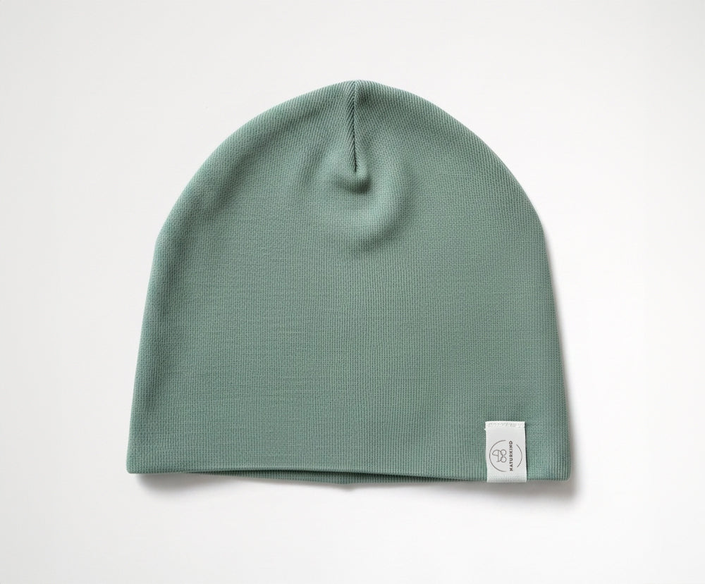 Naturkind Wolle Seide Beanie Jade One Size GOTS