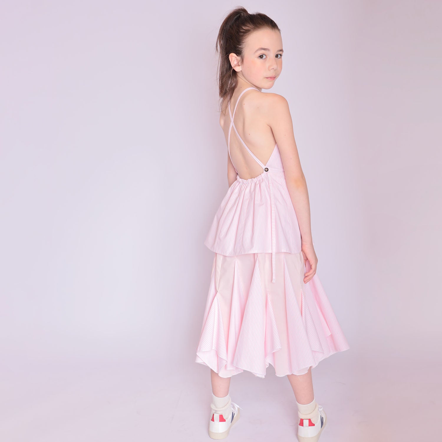 Infantium Victoria Zero Waste Kleid rosa Bio-Baumwolle Festkleid