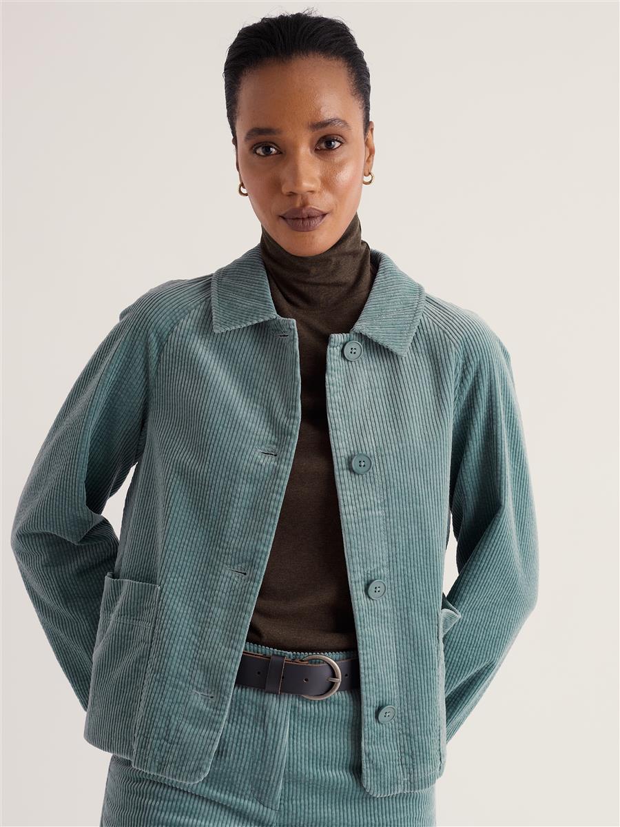 marlowe nature Ocean Mist Jacket Cordjacke lichen Bio-Baumwolle