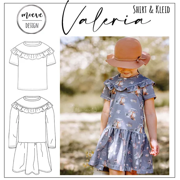 Moeve Design Valeria Schnittmuster Rüschenkleid Gr. 74-158