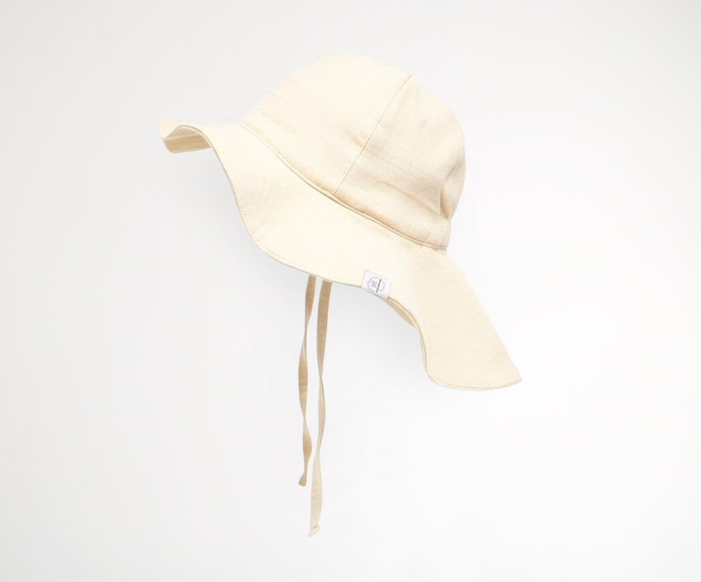 Naturkind Musselin Sonnenhut Ecru 42/44 GOTS