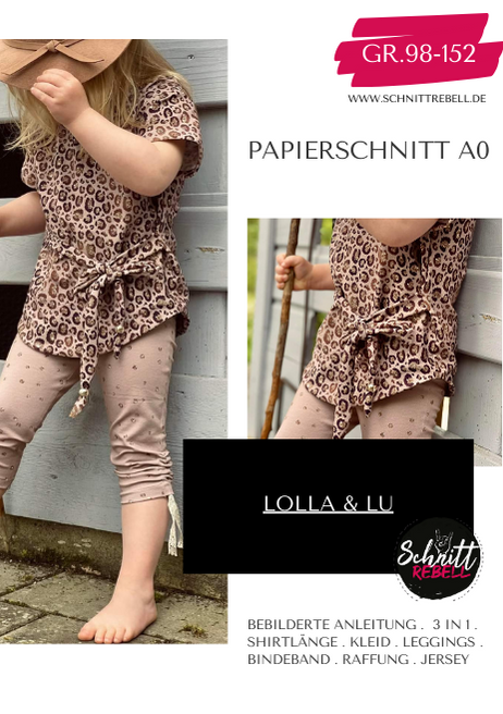 Schnittrebell Lolla & Lu Shirt Kleid Leggings Gr.98-152 3in1