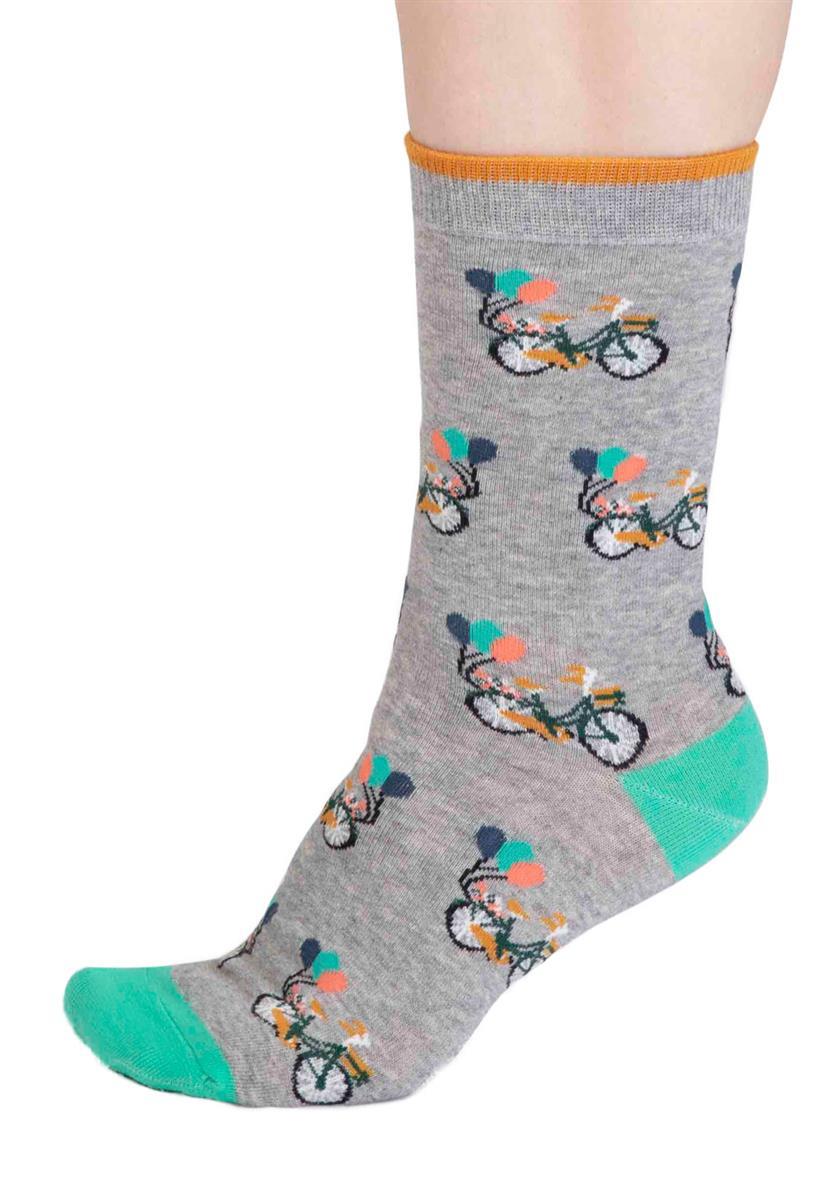 Thought Akia Bike Socks Bio-Socken grey marle 37-41