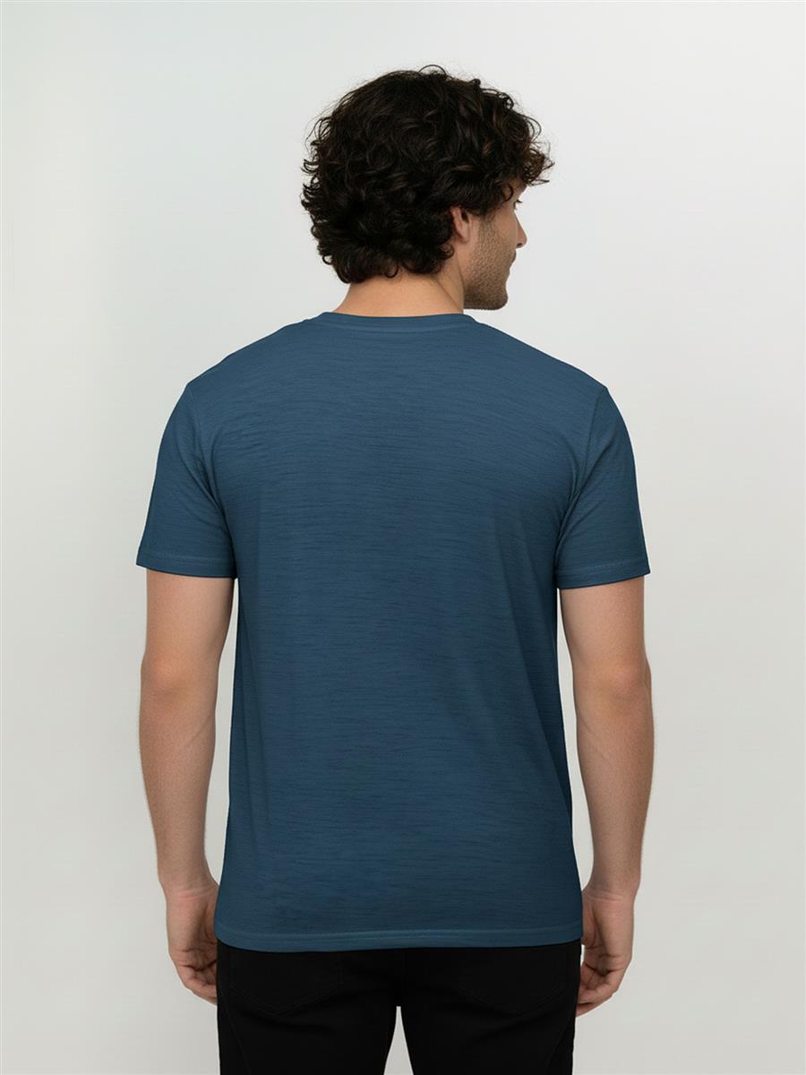 Marlowe Nature Basic Loom Shirt Merino blue pine Größe M
