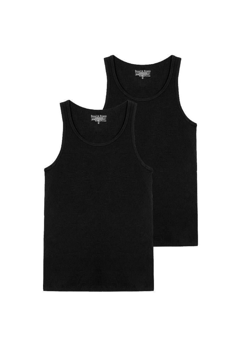 Bread & Boxers 2-Pack Tank Ribbed Unterhemd Bio-Baumwolle