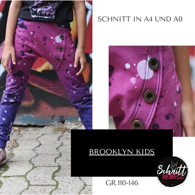 Schnittrebell Brooklyn Kids Baggyhose Schnittmuster 110-146