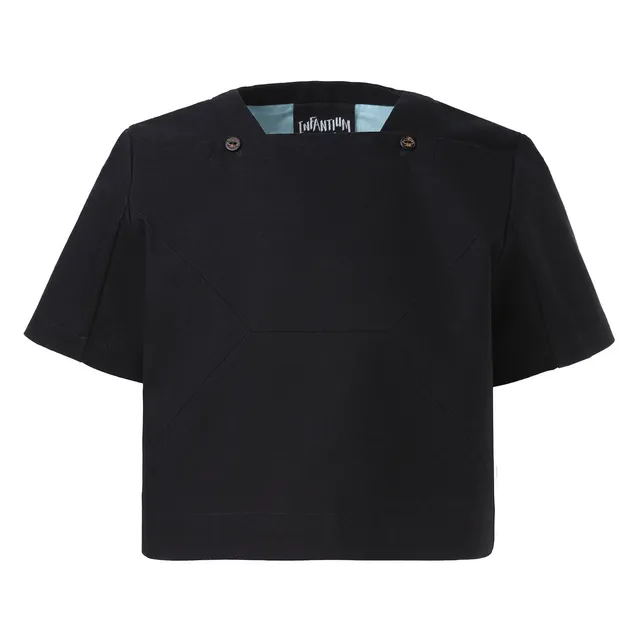 Infantium Victoria Crop Top Blumenstickerei Baumwolle schwarz 116